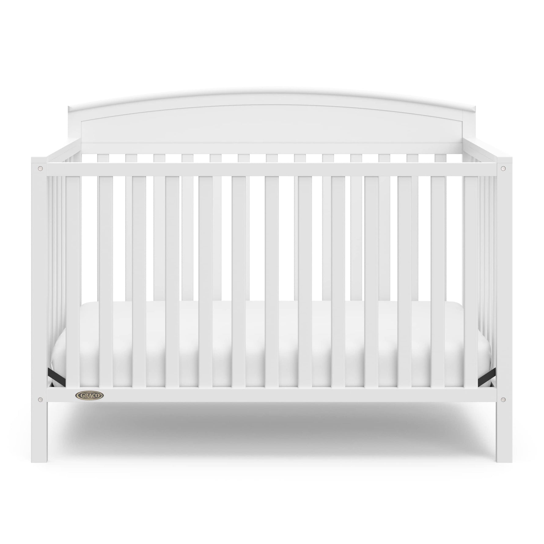 Graco Benton 5-in-1 Convertible Crib – GREENGUARD Gold Certified, Converts from Baby Crib to Toddler Bed, Daybed and Full-Size Bed, Fits Standard Full-Size Crib Mattress (White)