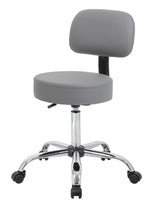 Boss Office Products Antimicrobial Vinyl Medical Spa Stool in Black