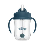 Dr. Brown's Milestones Baby's First Straw Cup, Training Cup with Weighted Straw, 9 oz/270 mL, BPA-free, 6m+, Dark Blue, 1-Pack