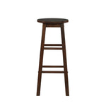 Linon Natural Barstool with Round Seat, 24-Inch