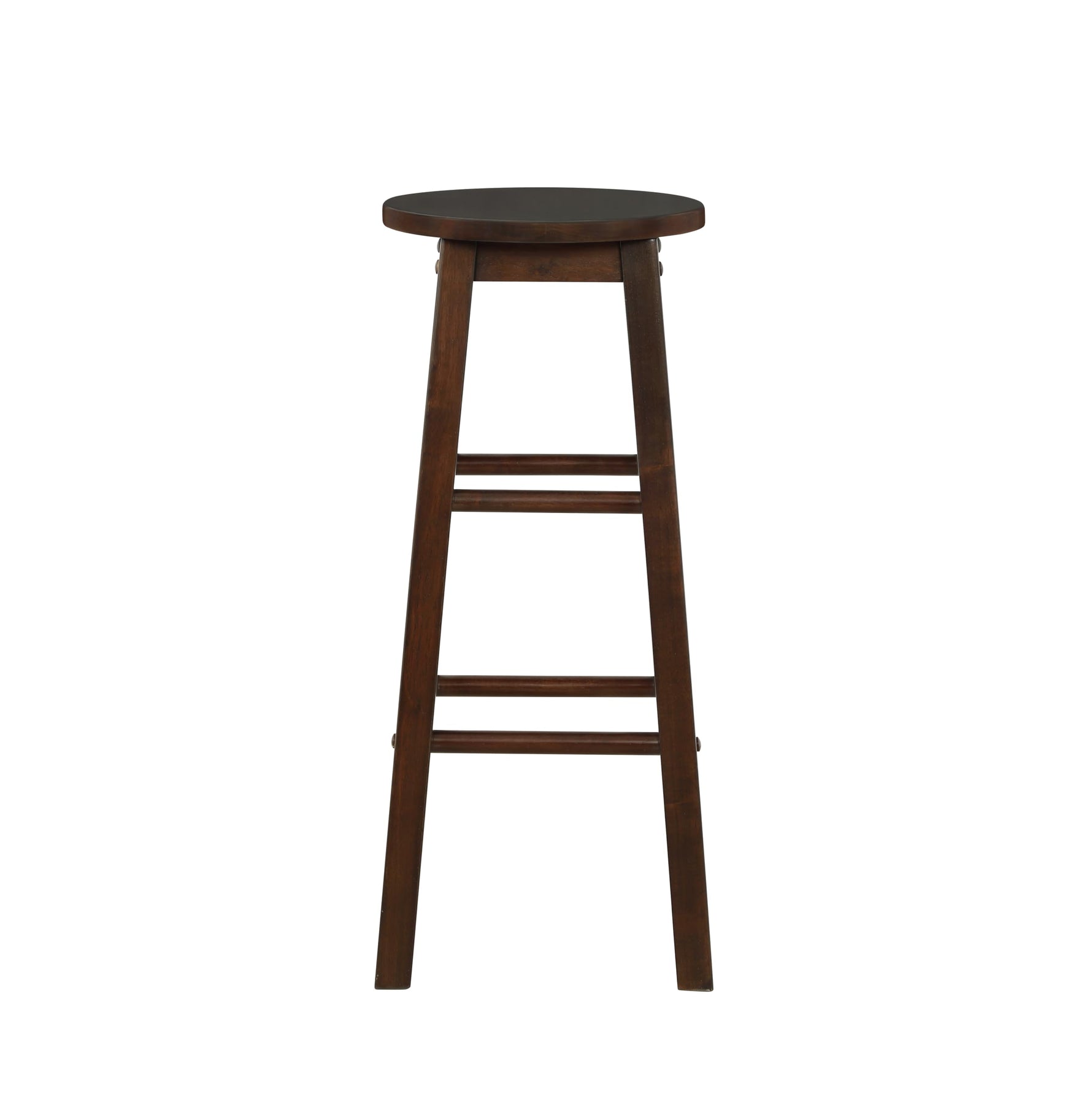 Linon Natural Barstool with Round Seat, 24-Inch