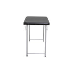 LIFETIME Stacking Compact Folding Table, 30 in. x 20 in., Black and Silver, Indoor/Outdoor