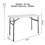 COSCO 6 ft. Fold-in-Half Banquet Table w/Handle, Black