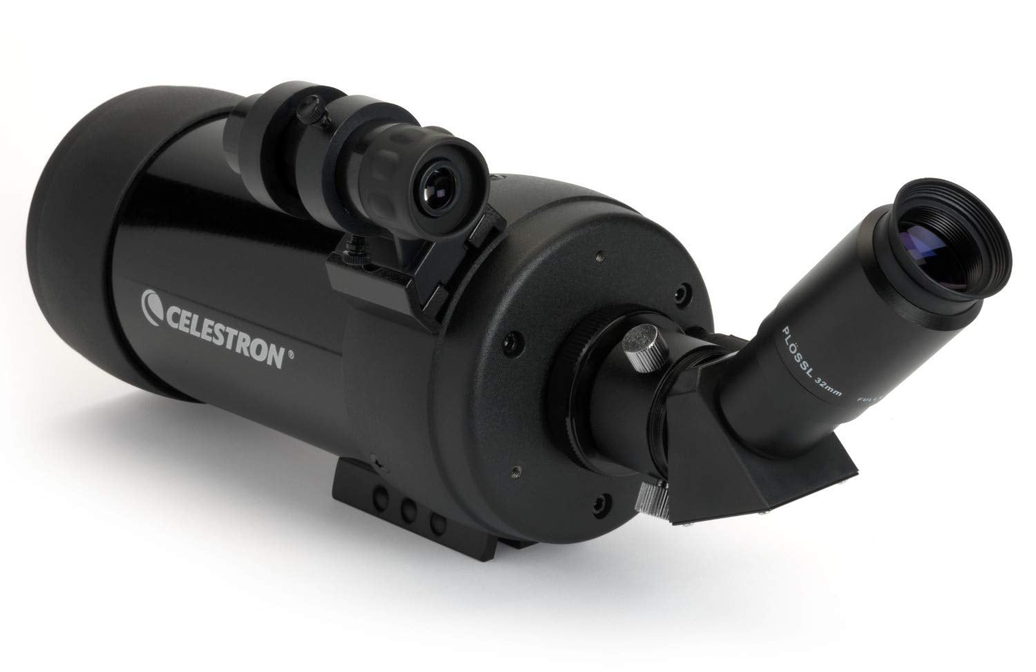 Celestron – MAK 90mm Angled Spotting Scope – Maksutov Spotting Scope – Great for Long Range Viewing – 39x Magnification with 32mm Eyepiece – Multi-Coated Optics – Rubber Armored