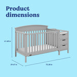 Graco Benton 5-in-1 Convertible Crib – GREENGUARD Gold Certified, Converts from Baby Crib to Toddler Bed, Daybed and Full-Size Bed, Fits Standard Full-Size Crib Mattress (White)