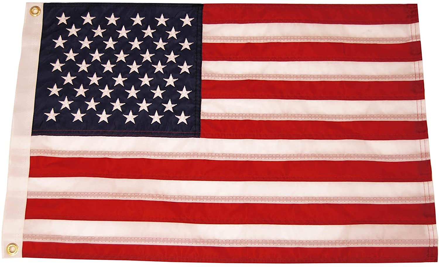 Taylor Made Sewn American Flag for Boats, 16" x 24", Marine-Grade Nylon, Fade Resistant, Brass Grommets, Embroidered Stars and Stripes, Flag only - 2020109195