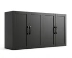 Wall Cabinet with Adjustable Shelves, Laundry Room Cabinet with 4 Doors, Kitchen Storage Cupboard Cabinet, Wall Mount Medicine Cabinet for Bathroom, Living Room, White