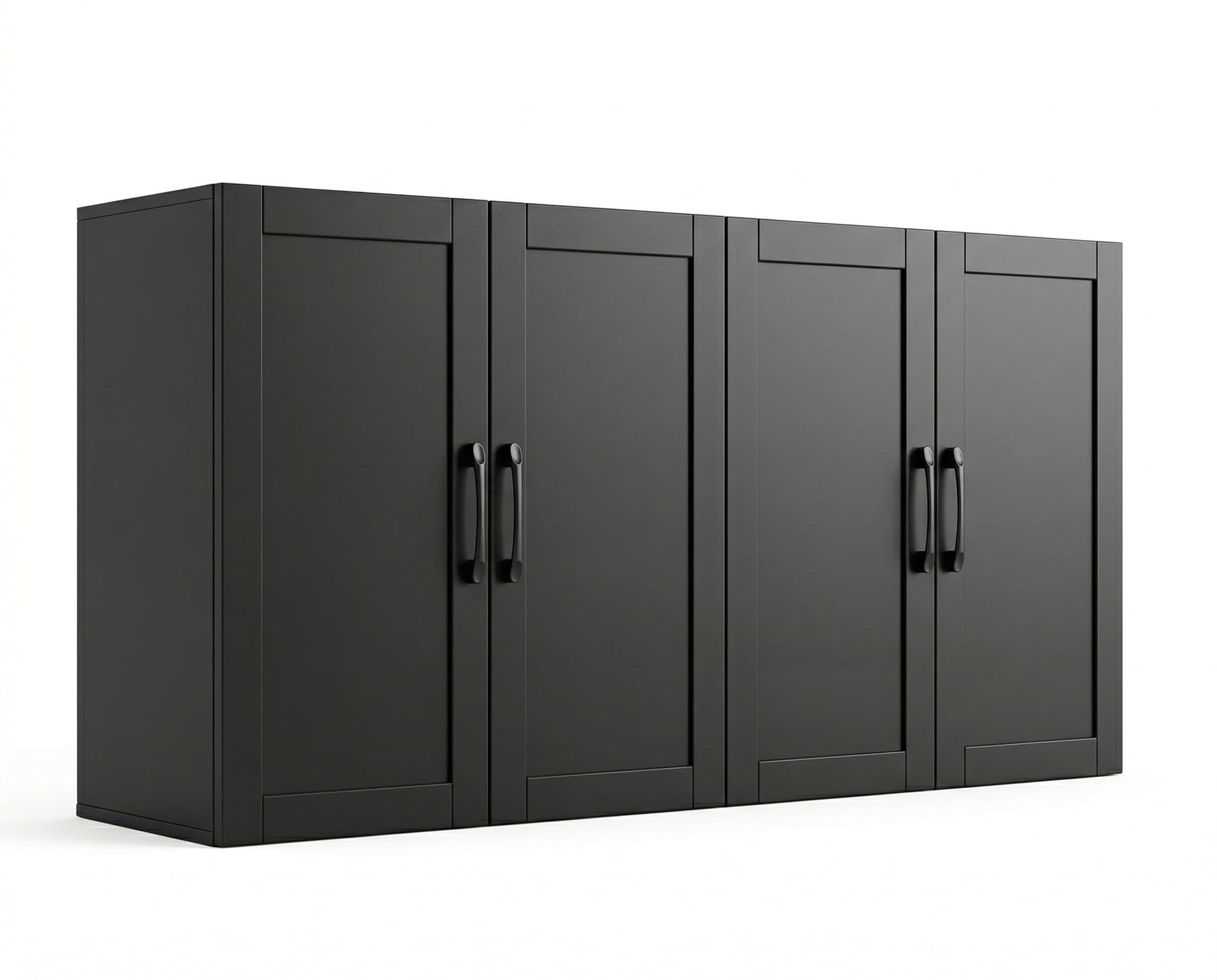 Wall Cabinet with Adjustable Shelves, Laundry Room Cabinet with 4 Doors, Kitchen Storage Cupboard Cabinet, Wall Mount Medicine Cabinet for Bathroom, Living Room, White