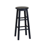 Linon Natural Barstool with Round Seat, 24-Inch