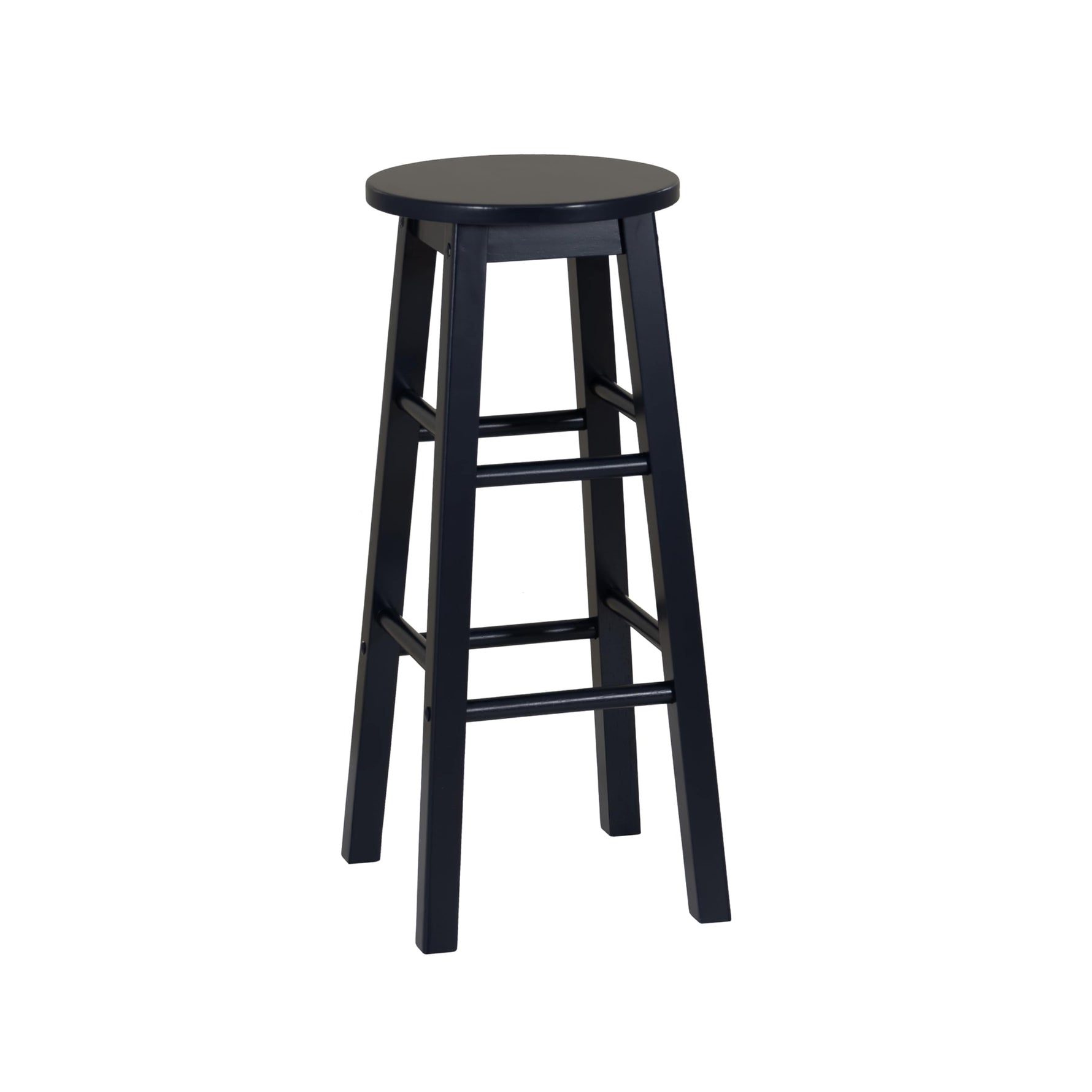 Linon Natural Barstool with Round Seat, 24-Inch