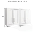 Crosley Furniture Savannah Wall Mounted Bathroom Storage Medicine Cabinet with Shelves, White