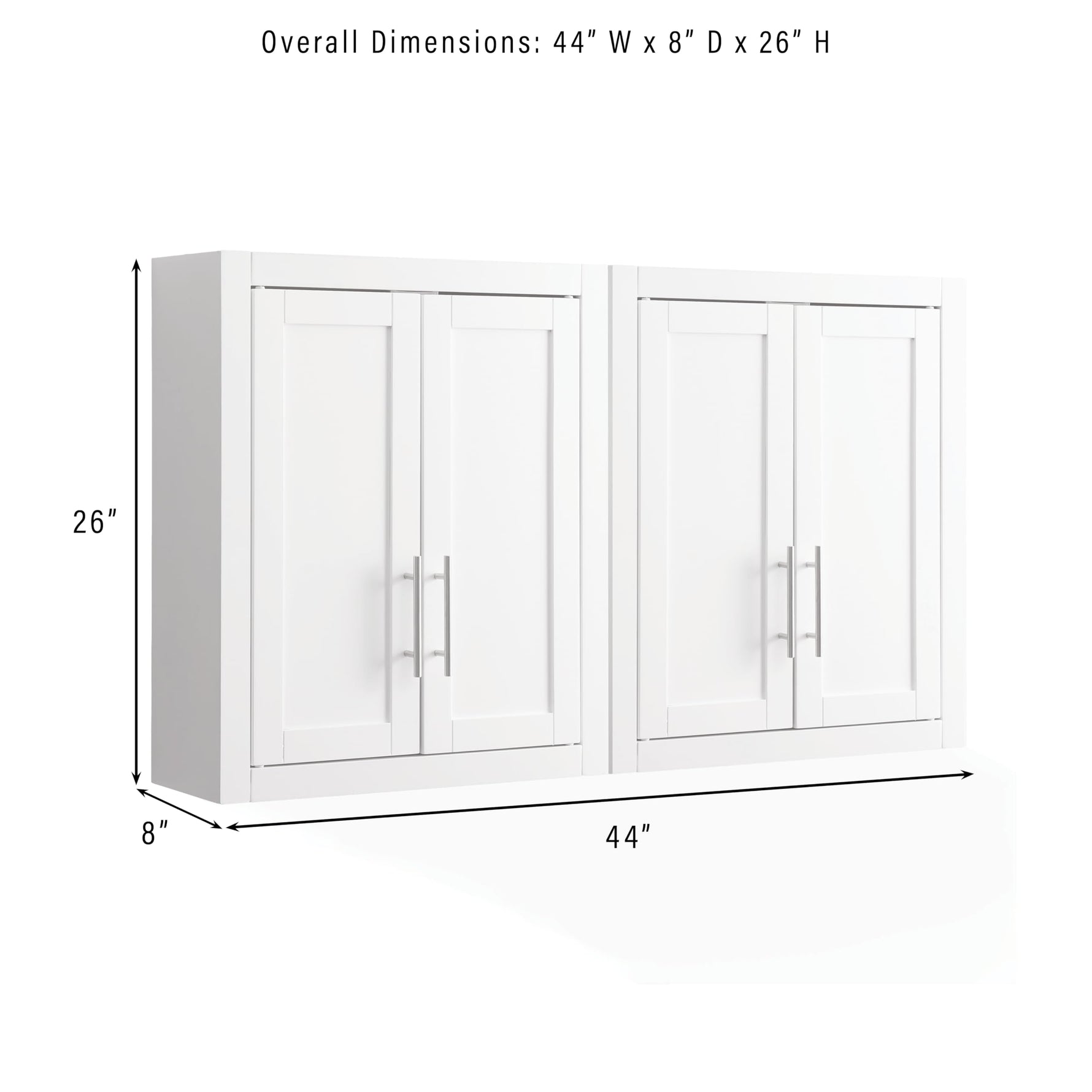Crosley Furniture Savannah Wall Mounted Bathroom Storage Medicine Cabinet with Shelves, White
