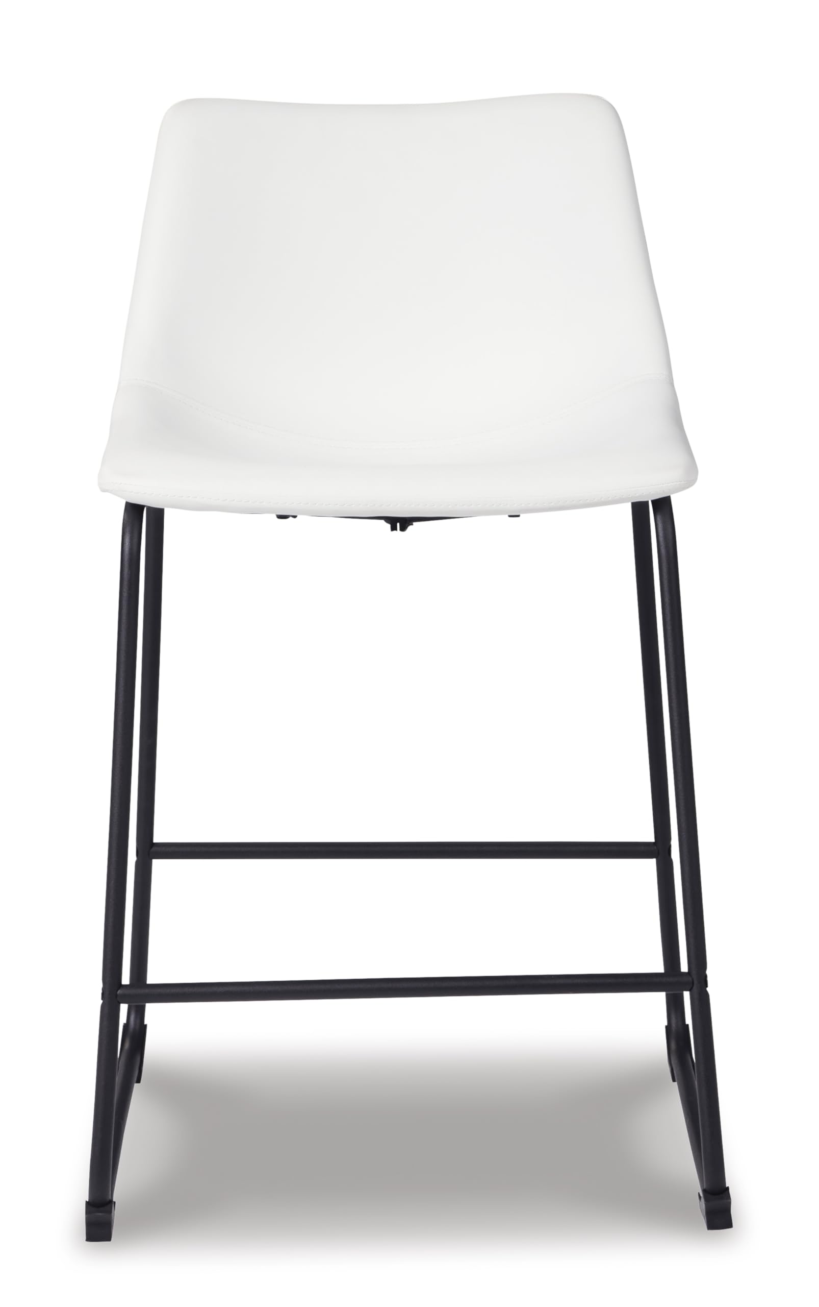 Signature Design by Ashley Centiar 24" Counter Height Modern Bucket Barstool, 2 Count, Black