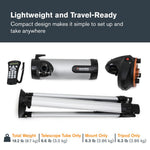 Celestron - 114LCM Computerized Newtonian Telescope - Telescopes for Beginners - 2 Eyepieces - Full-Height Tripod - Motorized Altazimuth Mount - Large 114mm Newtonian Reflector