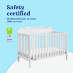 Graco Benton 5-in-1 Convertible Crib – GREENGUARD Gold Certified, Converts from Baby Crib to Toddler Bed, Daybed and Full-Size Bed, Fits Standard Full-Size Crib Mattress (White)