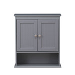 Spirich Bathroom Cabinet Wall Mounted with Doors, Wood Hanging Cabinet with Doors and Shelves Over The Toilet, Bathroom Wall Cabinet White
