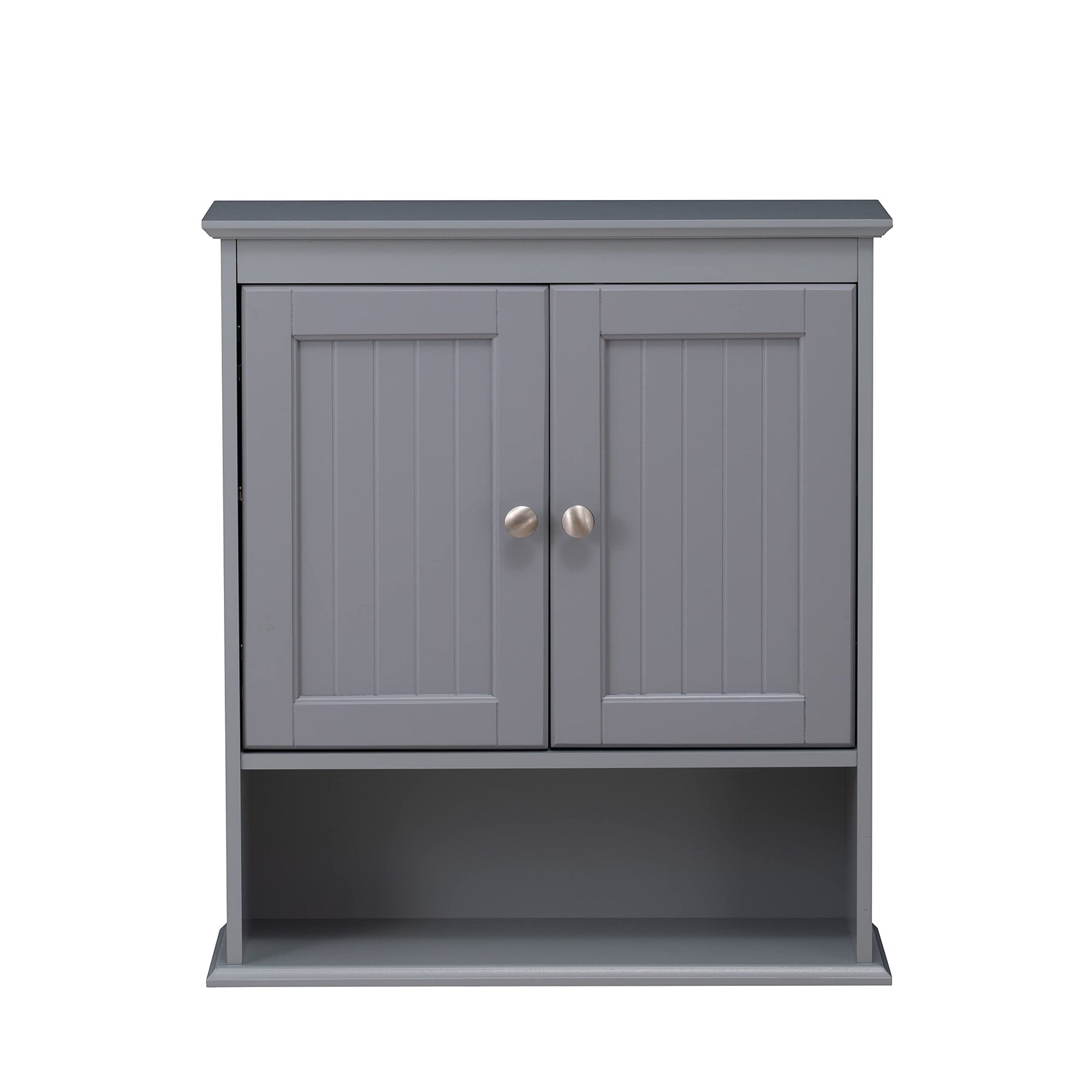 Spirich Bathroom Cabinet Wall Mounted with Doors, Wood Hanging Cabinet with Doors and Shelves Over The Toilet, Bathroom Wall Cabinet White
