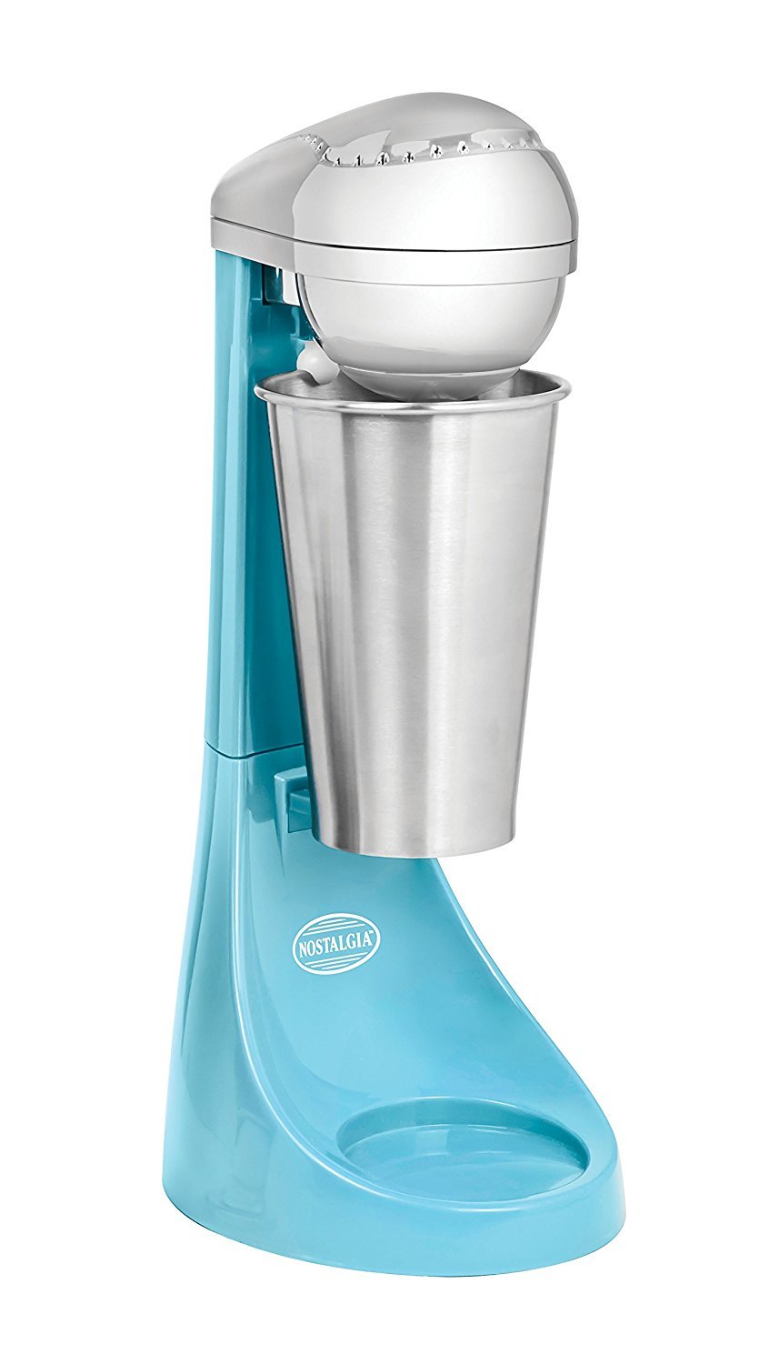 Nostalgia Two-Speed Electric Milkshake Maker and Drink Mixer, Includes 16-Ounce Stainless Steel Mixing Cup & Rod, Jade Green