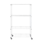 5-Tier Steel Wire Shelving, 30"W x 14"D x 61.5"H | Durable solid steel wire storage rack with adjustable shelves featuring 300 pounds per shelf weight capacity for home use
