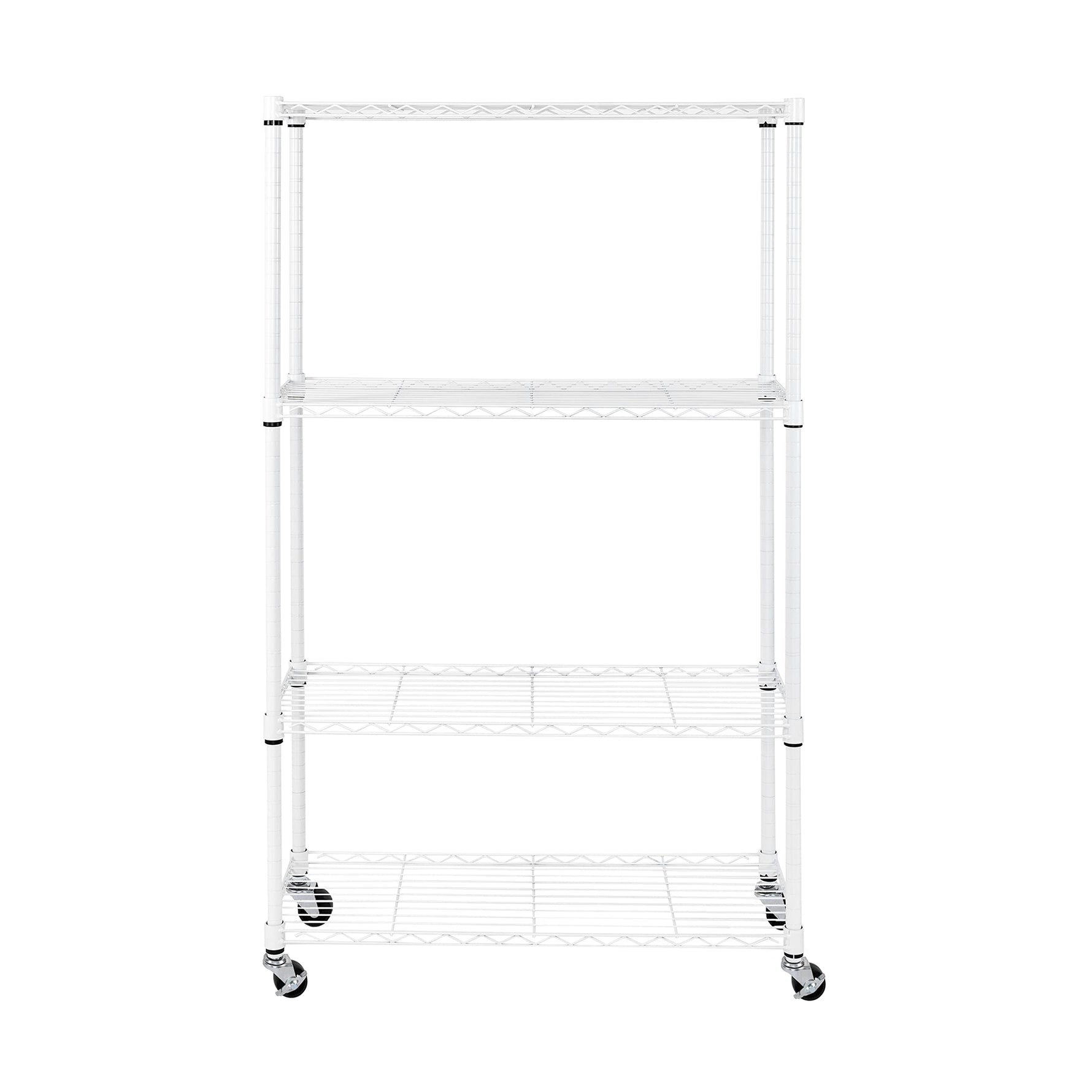 5-Tier Steel Wire Shelving, 30"W x 14"D x 61.5"H | Durable solid steel wire storage rack with adjustable shelves featuring 300 pounds per shelf weight capacity for home use