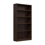 Bush Home Universal Small 2 Shelf Bookcase in Black, Low Storage and Display Bookshelf for Home Office or Living Room Organization