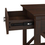 Bush Home End Table with Drawer, Nightstand with Storage, Living Room and Bedroom Furniture, Key West Collection, Washed Gray