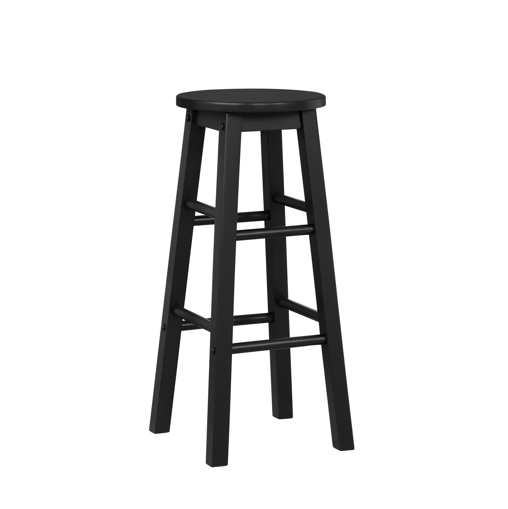 Linon Natural Barstool with Round Seat, 24-Inch