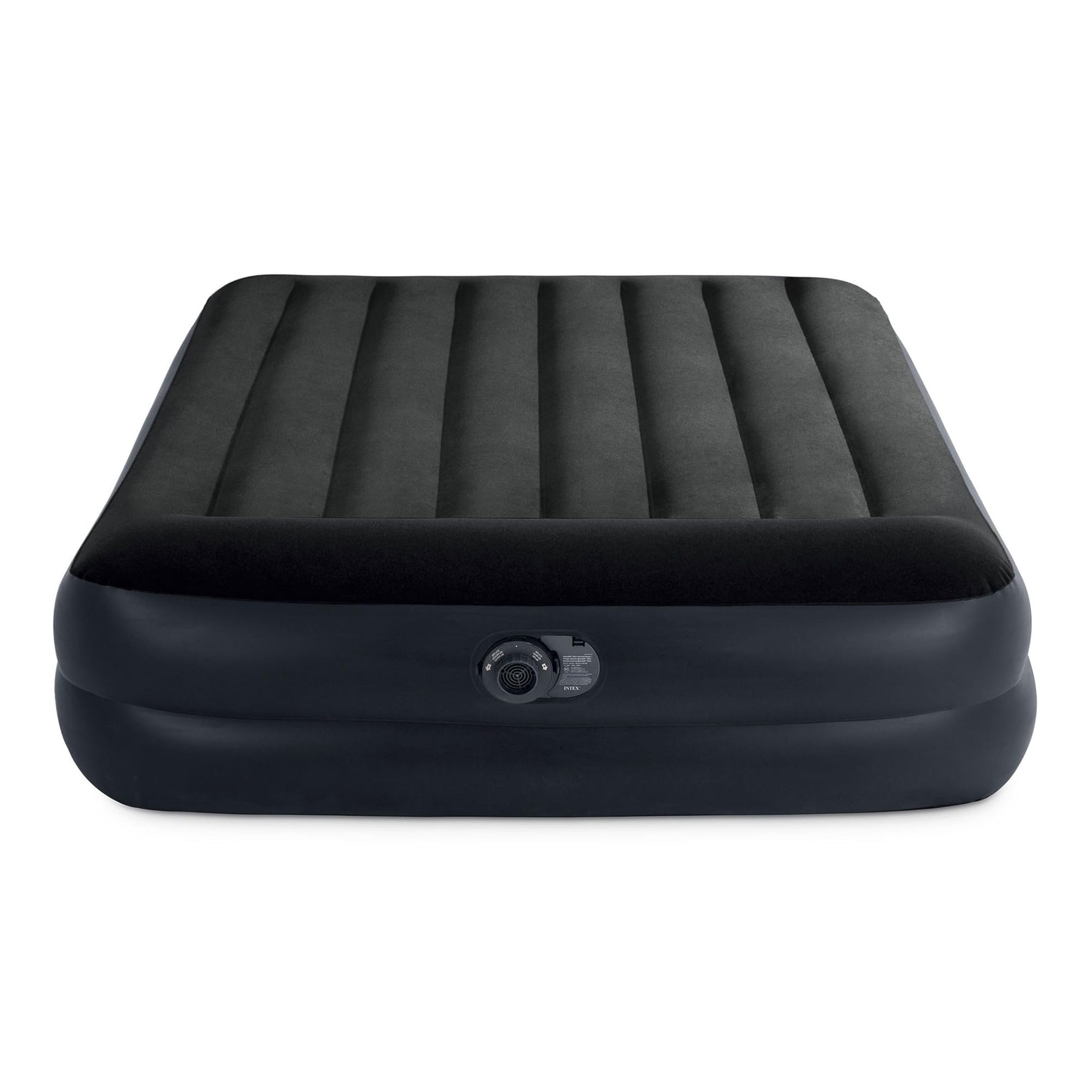 Intex Air Mattress, 64123ED Dura-Beam Plus Pillow Rest Fiber-Tech – Queen Size – Built-in Electric Pump – 16.5in Bed Height – 600lb Weight Capacity