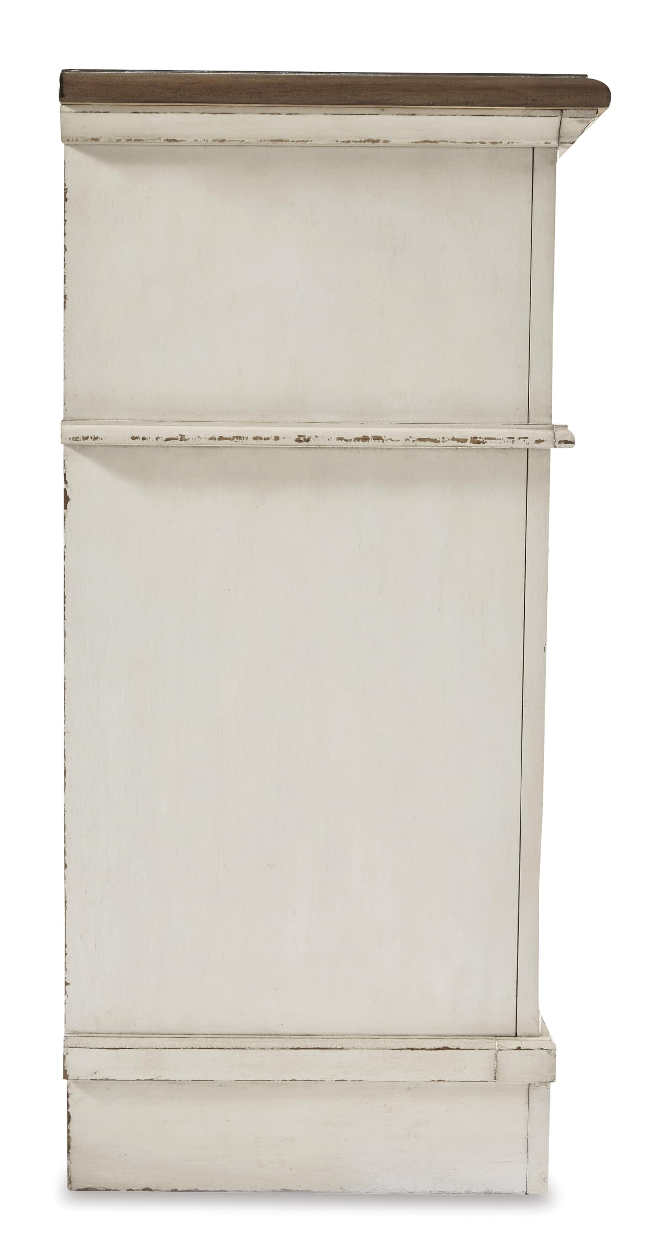 Signature Design By Ashley Realyn French Country Youth 6 Drawer Dresser, Chipped White & Brown