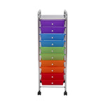 Seville Classics Rolling Utility Organizer Storage Cart , for Home Office, School, Classroom, Scrapbook, Hobby, Craft, 15 Drawer, Black