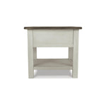Signature Design by Ashley Bolanburg End Table for Living Room, Two-Tone Distressed Wood Side Table with Smooth-Gliding Drawer, Farmhouse Plank-Style Top, Ideal Night Stand Use, Antique White/Oak