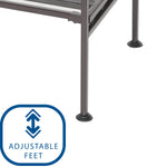 3-Tier Stackable 1" Slat Steel Frame Shoe Rack, 27.25"W x 12.75"D, Espresso | Interlocking modular design maximizes storage while the sturdy steel frame holds up to 12 pairs of shoes (Patented Design)