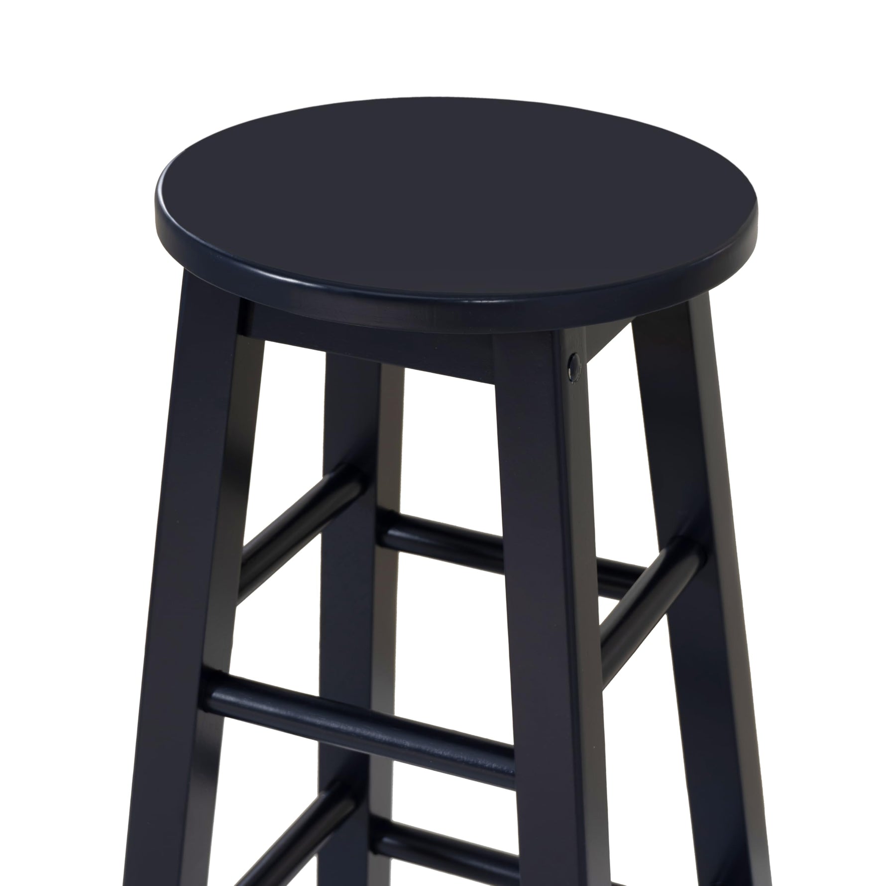 Linon Natural Barstool with Round Seat, 24-Inch