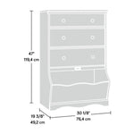 Sauder Pogo Toy Storage Chest Organizer, Kids Bookcase, Toy Box Bin for Bedroom, Living Room, in Soft White finish