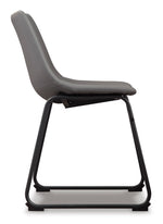 Signature Design by Ashley Mid Century Centiar 18.75" Dining Bucket Chair, 2 Count, Black and Brown