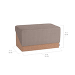 Seville Classics Cushioned Fabric Ottoman Hidden Storage Chest Footrest Chair, Padded Seat for Bedroom, Dorm, Loft, Living Room, Entryway, Hallway, Blue Velvet, 30" Bench