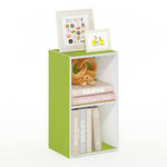 Furinno LUDER Book Shelf, 5-Cube Bookshelf, Reversible Bookcase, 9.4 x 19.5 x 31.5, Easy Assembly, for Living Room, Bedroom, Home Office, White