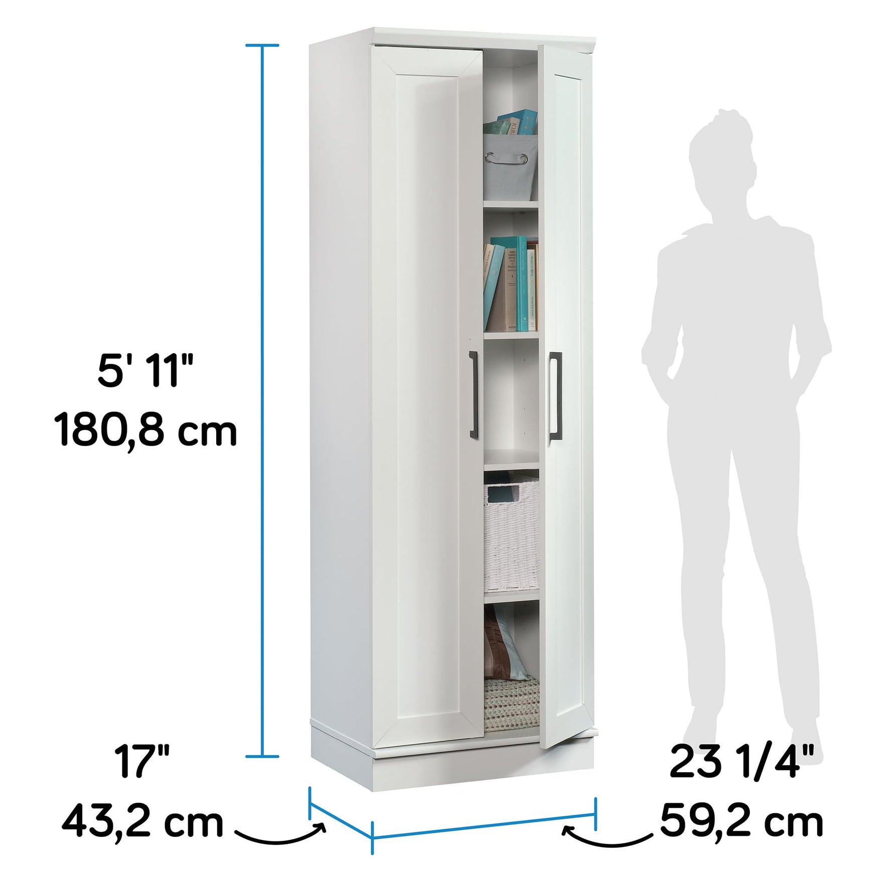 Sauder HomePlus Storage Cabinet/ Pantry cabinets, Dakota Oak finish