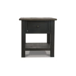 Signature Design by Ashley Bolanburg End Table for Living Room, Two-Tone Distressed Wood Side Table with Smooth-Gliding Drawer, Farmhouse Plank-Style Top, Ideal Night Stand Use, Antique White/Oak