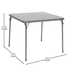 Flash Furniture Madelyn 33.5" Square Folding Multipurpose Card Table with Padded Vinyl Top, Portable Folding Game Table for 4 Players, Black