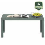 Furinno CLASSIC Coffee Table, Modern Rectangle Coffee Table with 1.8" Triple Thick Tabletop, Side Table, Toolless Assembly, for Living Room, Home Office, Black