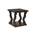 Signature Design by Ashley Havalance Farmhouse Rectangular End Table, Floor Shelf, Wood, 26" W x 24.13" D x 24" H, Vintage Gray & White with Weathered Finish