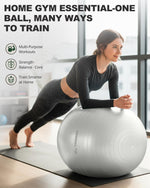 Trideer Exercise Ball for Yoga, Pilates & Fitness – Stability Ball Equipment for Home Gym & Office Chair, Core & Balance Training Accessories, Physical Therapy Equipment, Quick Pump Included, 5 Sizes