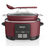 Ninja MC1000 Foodi PossibleCooker 8.5 Quart Multi-Cooker,with 4-in-1 Slow Cooker,Dutch Oven & More,Glass Lid & Integrated Spoon,Nonstick,Oven Safe Pot to 500°F,Cherry Tarte (Renewed)