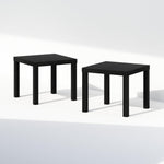 Furinno CLASSIC Coffee Table, Modern Rectangle Coffee Table with 1.8" Triple Thick Tabletop, Side Table, Toolless Assembly, for Living Room, Home Office, Black