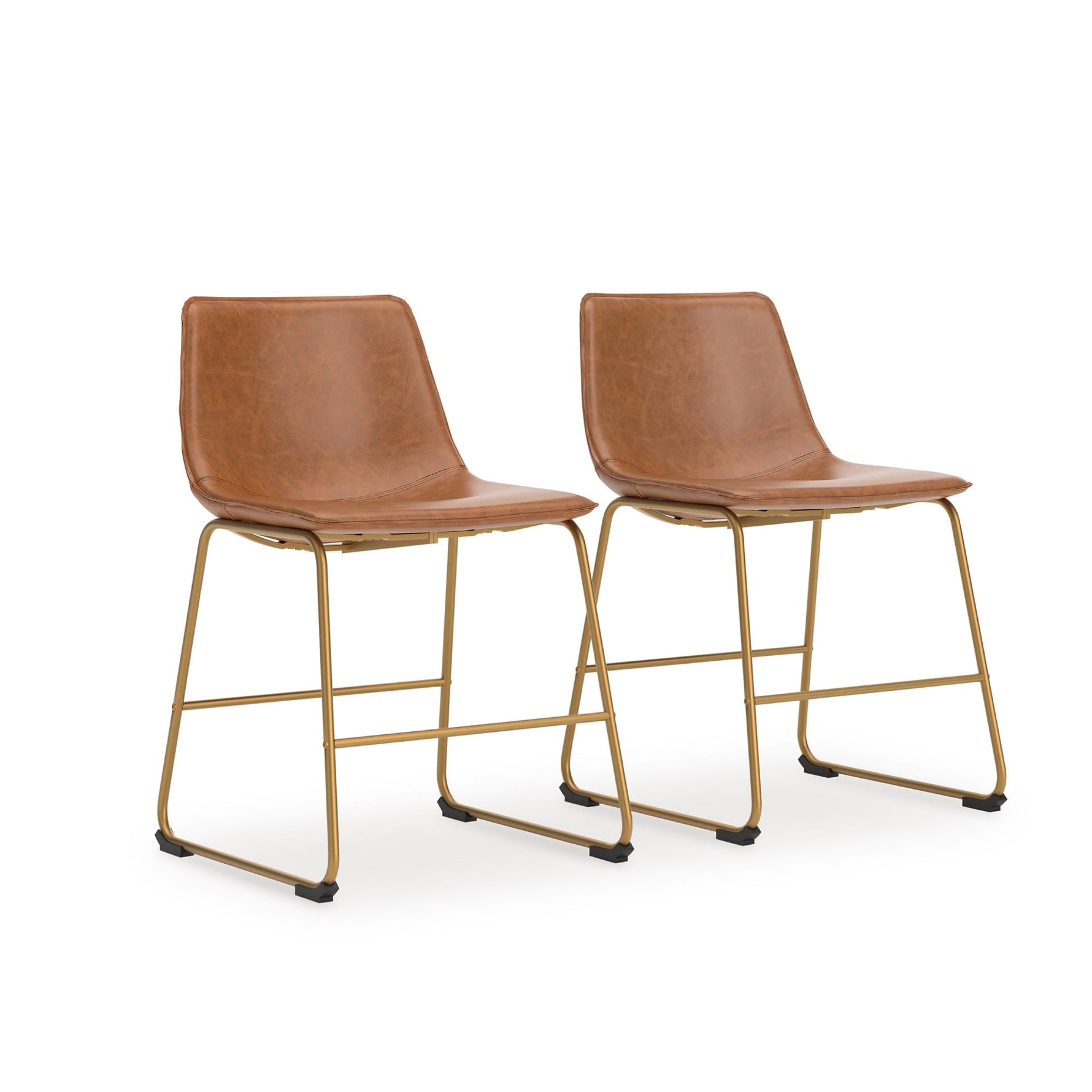 Signature Design by Ashley Mid Century Centiar 18.75" Dining Bucket Chair, 2 Count, Black and Brown