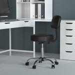 Boss Office Products Antimicrobial Vinyl Medical Spa Stool in Black