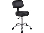 Boss Office Products Antimicrobial Vinyl Medical Spa Stool in Black