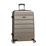 Rockland Melbourne Hardside Expandable Spinner Wheel Luggage, Checked Large 28", Black