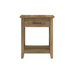 Bush Home End Table with Drawer, Nightstand with Storage, Living Room and Bedroom Furniture, Key West Collection, Washed Gray